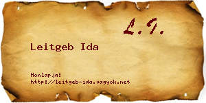 Leitgeb Ida névjegykártya
